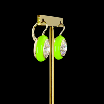 10.09 CTTW Round Lab Grown Diamond Hanging Earring (F Color and VS1 Clarity)