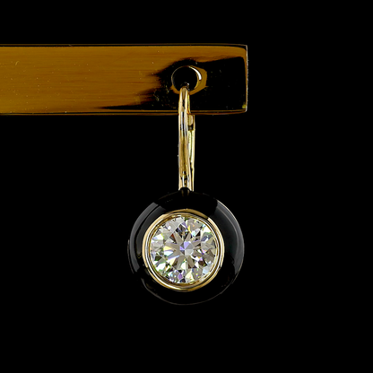 2.02 CTTW Round Lab Diamond Hanging Earring (E Color and VS1 Clarity)