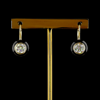 2.02 CTTW Round Lab Diamond Hanging Earring (D/F Color and VVS2/VS1 Clarity)