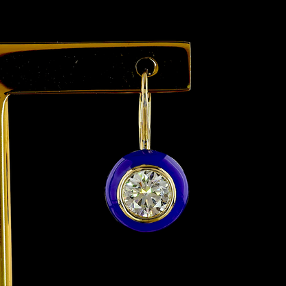 2.02 CTTW Round Lab Diamond Hanging Earring (E Color and VVS2 Clarity)