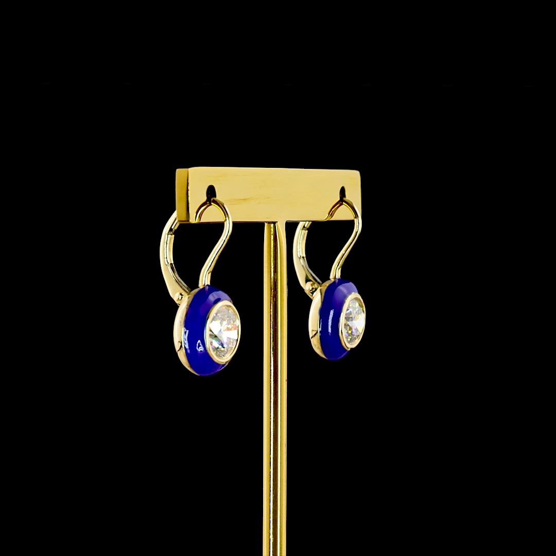 2.02 CTTW Round Lab Diamond Hanging Earring (E Color and VVS2 Clarity)