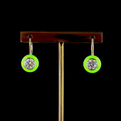 2.00 CTTW Round Lab Diamond Hanging Earring (D/E/F Color and VS1/VVS2/VS2 Clarity)