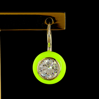 3.00 CTTW Round Lab Grown Diamond Hanging Earring (E Color and VVS2/VS1 Clarity)
