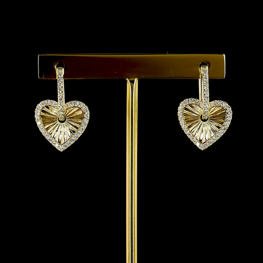0.68 CTTW Round Lab Grown Diamond Hanging Earring Size 22 (E Color and VS1 Clarity)