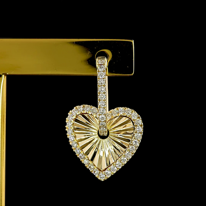 0.68 CTTW Round Lab Grown Diamond Hanging Earring Size 22 (E Color and VS1 Clarity)