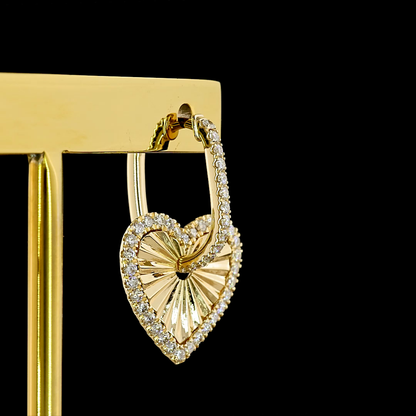 0.68 CTTW Round Lab Grown Diamond Hanging Earring Size 22 (E Color and VS1 Clarity)