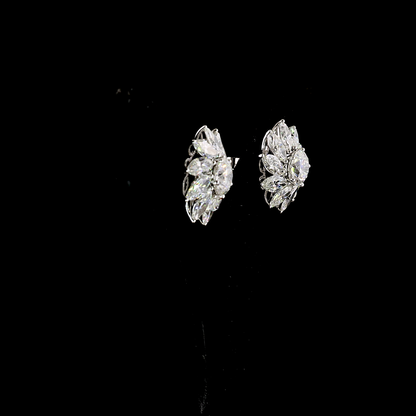 6.22 CTTW Marquise Lab Diamond Jacket Stud Earring (E Color and VS1 Clarity)