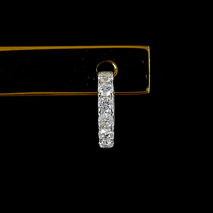 0.39 CTTW Round Lab Grown Diamond Huggies Earring 10.7mm (E Color and VS1 Clarity)