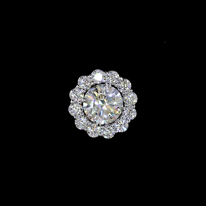 0.79 CTTW Round Lab Grown Diamond 59 Earring (E Color and VS1 Clarity)
