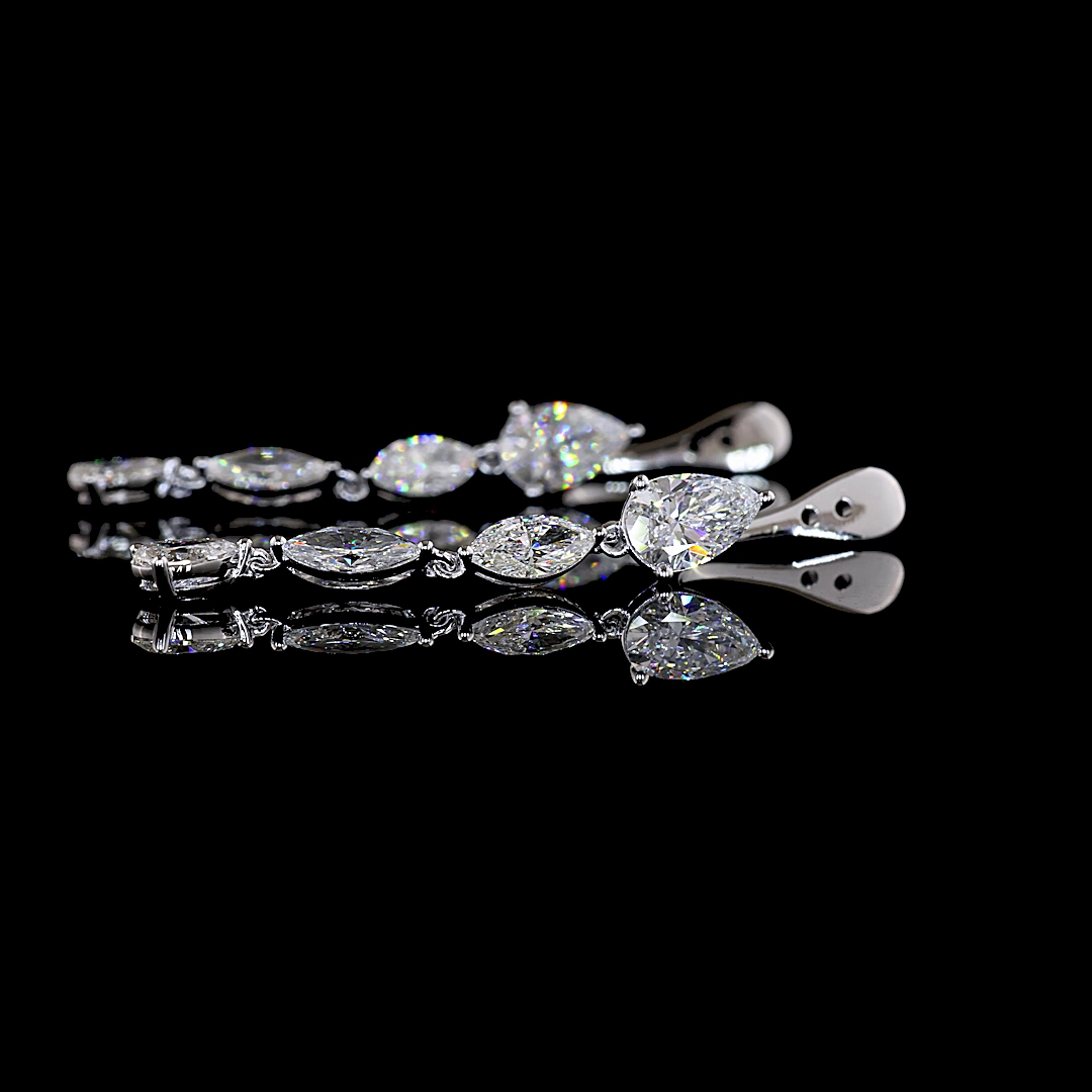 2.42 CTTW MIX Lab Grown Diamond Hanging Earring Size 41.55 (E Color and VS1 Clarity)