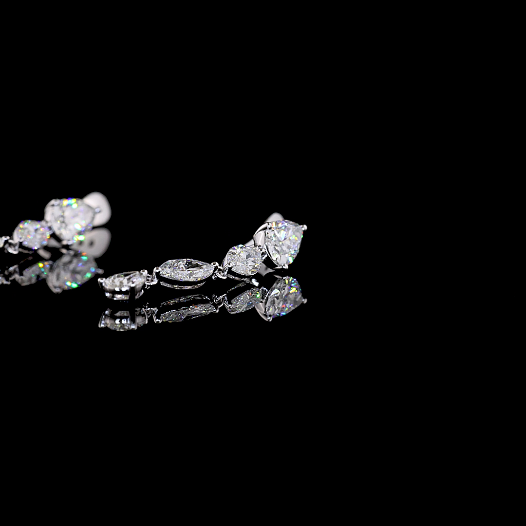 2.42 CTTW MIX Lab Grown Diamond Hanging Earring Size 41.55 (E Color and VS1 Clarity)