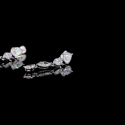 2.42 CTTW MIX Lab Grown Diamond Hanging Earring Size 41.55 (E Color and VS1 Clarity)