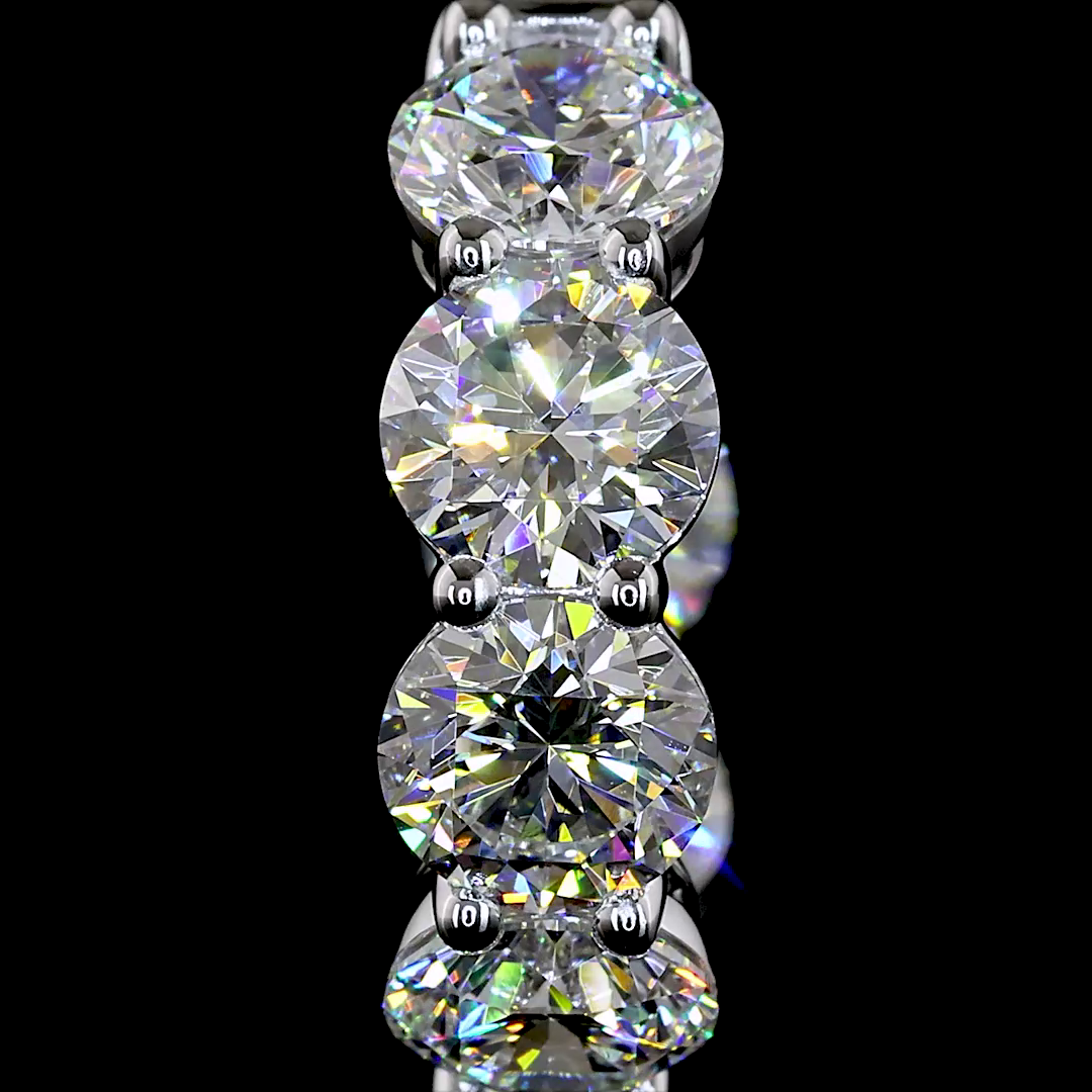 5.12 CTTW Round Lab Grown Diamond Huggies Earring 16.53mm (E Color and VS1 Clarity)