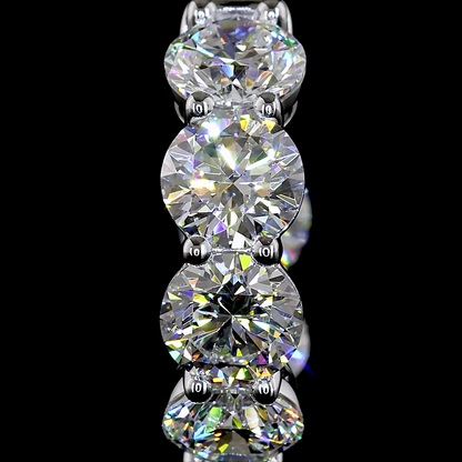 5.12 CTTW Round Lab Grown Diamond Huggies Earring 16.53mm (E Color and VS1 Clarity)