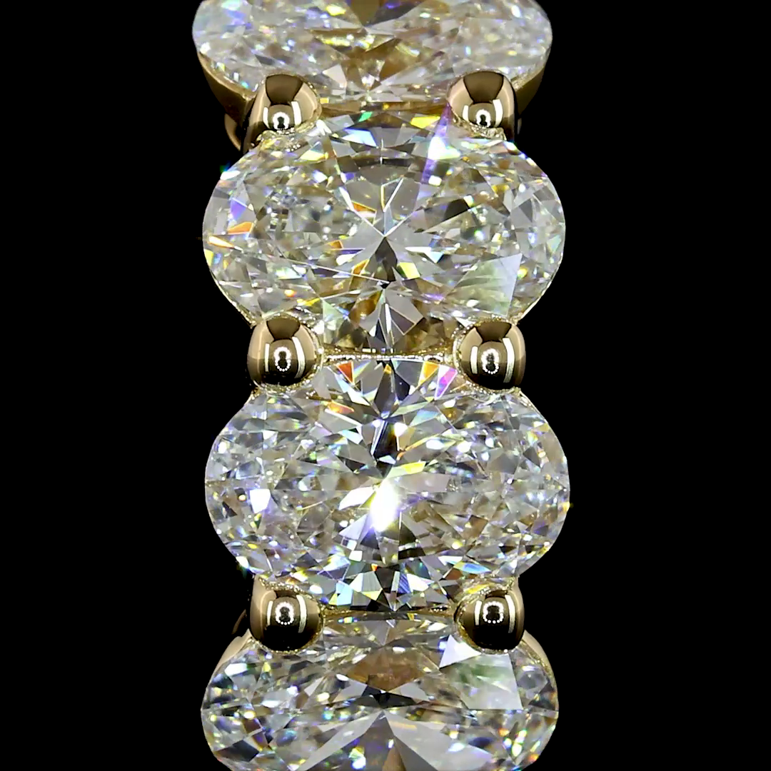 2.11 CTTW Oval Lab Grown Diamond Huggies Earring 14.75mm (E Color and VS1 Clarity)