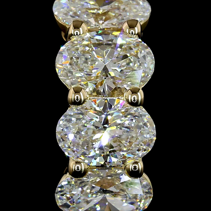 2.11 CTTW Oval Lab Grown Diamond Huggies Earring 14.75mm (E Color and VS1 Clarity)