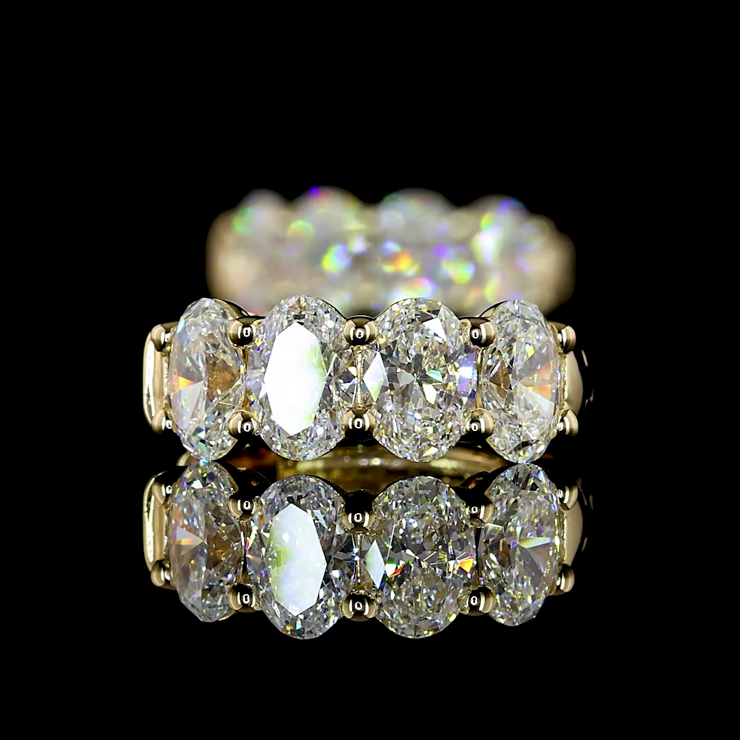 2.11 CTTW Oval Lab Grown Diamond Huggies Earring 14.75mm (E Color and VS1 Clarity)