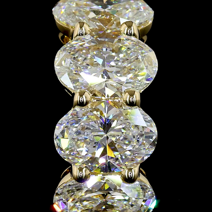 3.08 CTTW Oval Lab Grown Diamond Huggies Earring (E Color and VS1 Clarity)