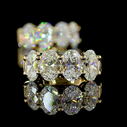 3.08 CTTW Oval Lab Grown Diamond Huggies Earring (E Color and VS1 Clarity)