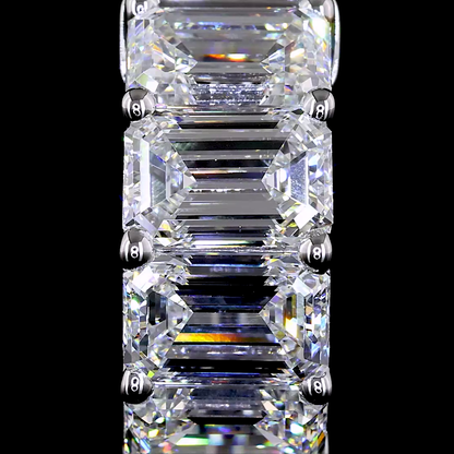 4.16 CTTW Emerald Lab Grown Diamond Huggies Earring 15.62mm (F Color and VS1 Clarity)
