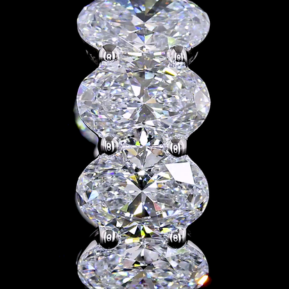 4.10 CTTW Oval Lab Grown Diamond Huggies Earring 14.82mm (E Color and VS1 Clarity)