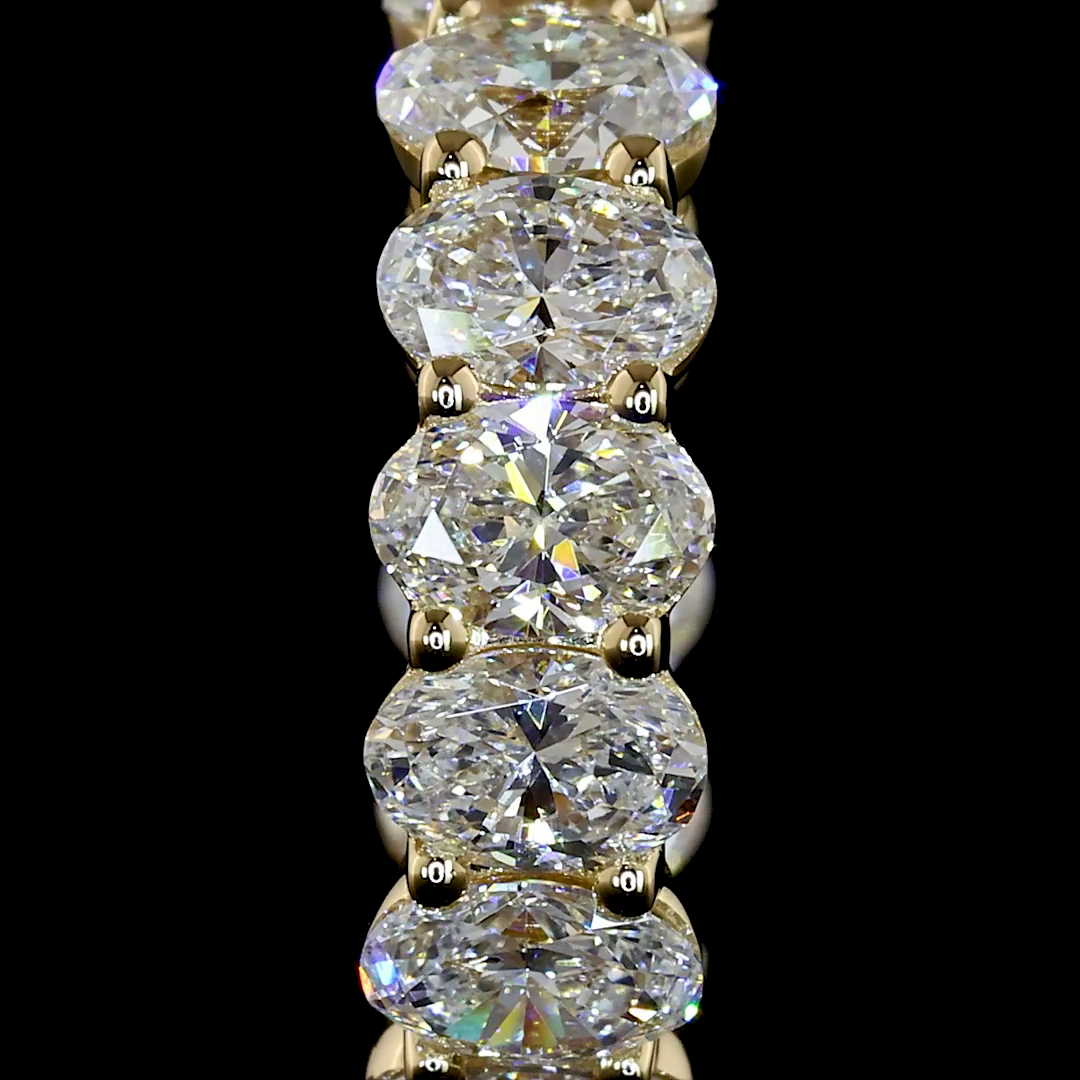 1.92 CTTW Oval Lab Grown Diamond Huggies Earring 14.29mm (E Color and VS1 Clarity)