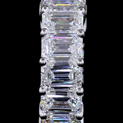 4.01 CTTW Emerald Lab Grown Diamond Huggies Earring 15.15mm (E Color and VS1 Clarity)