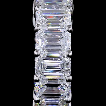 3.91 CTTW Emerald Lab Grown Diamond Huggies Earring 15.15mm (E Color and VS1 Clarity)
