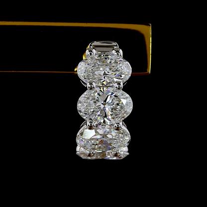 4.28 CTTW Oval Lab Grown Diamond Huggies Earring 14.82mm (E Color and VS1 Clarity)