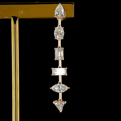 3.98 CTTW MIX Lab Grown Diamond Hanging Earring Size 46.65 (E Color and VS1 Clarity)