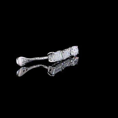 2.34 CTTW Bag Lab Grown Diamond Hanging Earring Size 33.1 (E Color and VS1 Clarity)