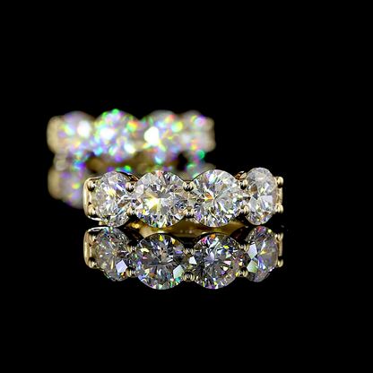 2.00 CTTW Round Lab Grown Diamond Huggies Earring 15.15mm (E Color and VS1 Clarity)
