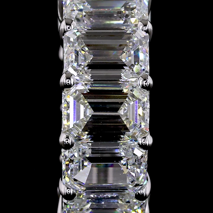 5.09 CTTW Emerald Lab Grown Diamond Huggies Earring 15.21mm (F Color and VS1 Clarity)