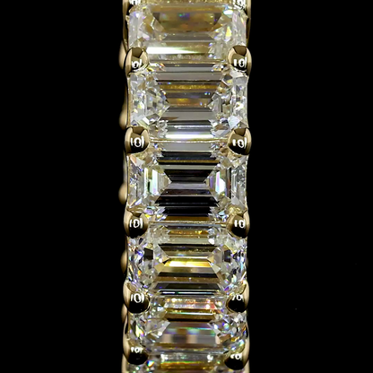 3.02 CTTW Emerald Lab Grown Diamond Huggies Earring 14.64mm (F Color and VS1 Clarity)