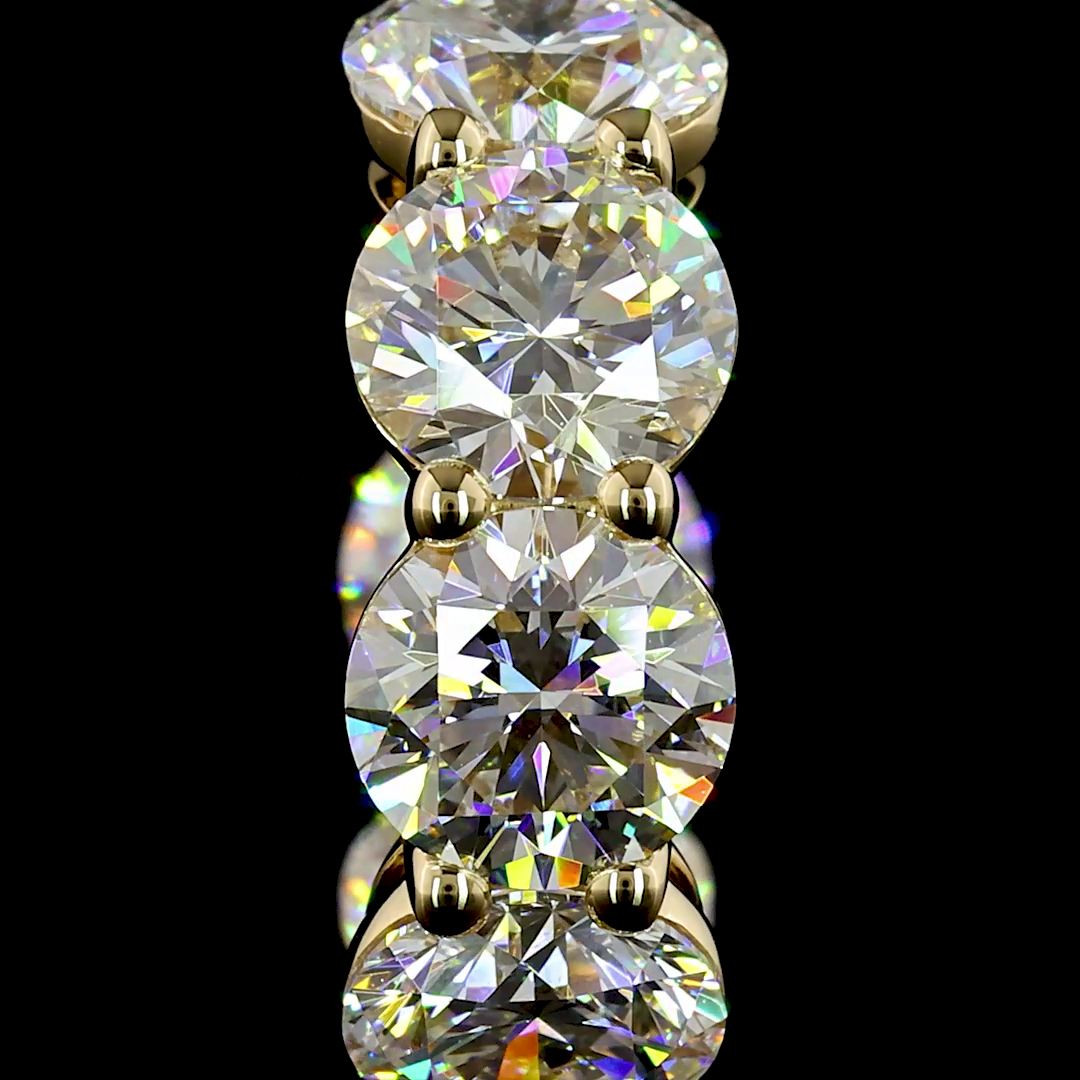 4.96 CTTW Round Lab Grown Diamond Huggies Earring 16.53mm (E Color and VS1 Clarity)