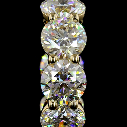 4.96 CTTW Round Lab Grown Diamond Huggies Earring 16.53mm (E Color and VS1 Clarity)