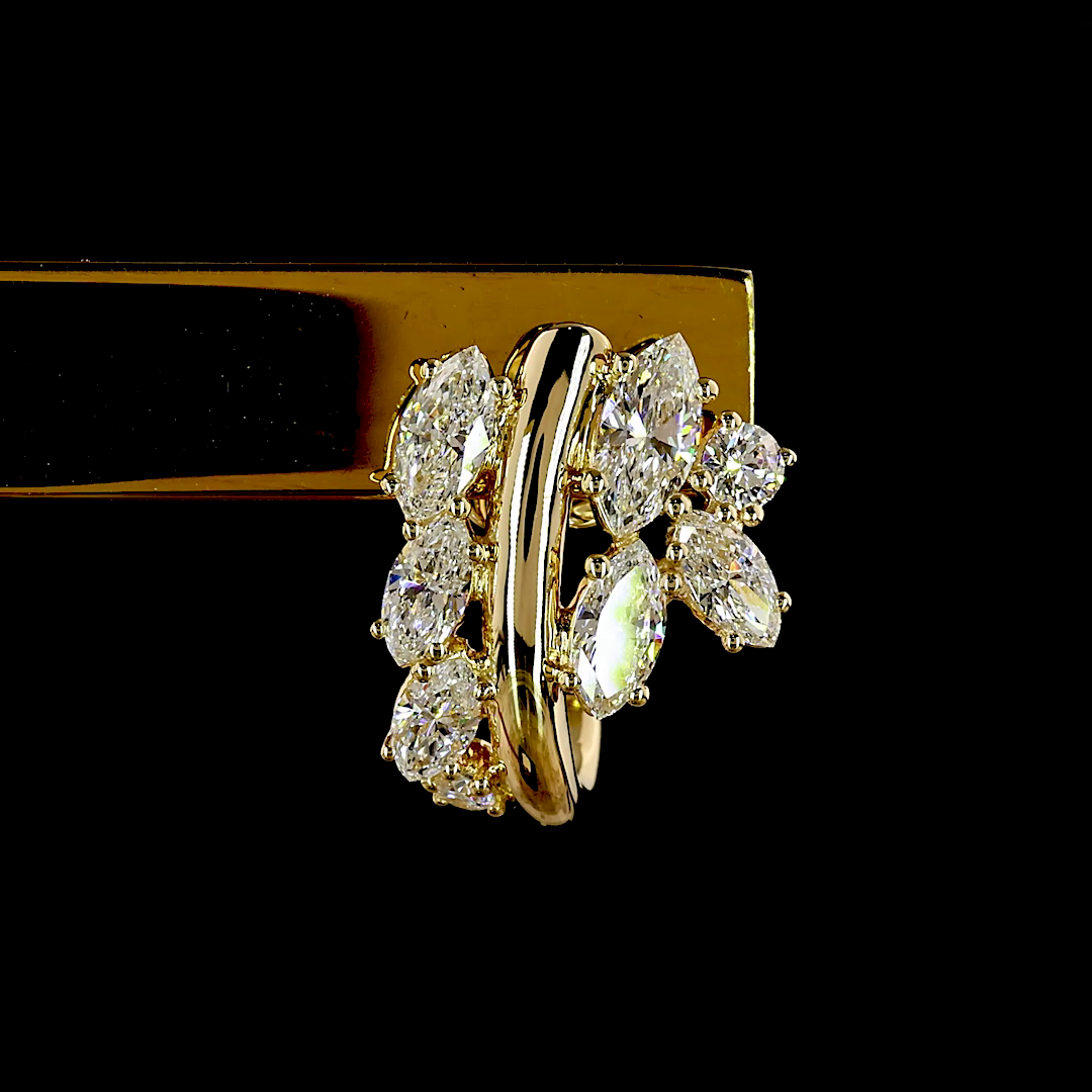 1.68 CTTW Marquise Lab Grown Diamond 57 Earring Size 14.43 (E Color and VS1 Clarity)
