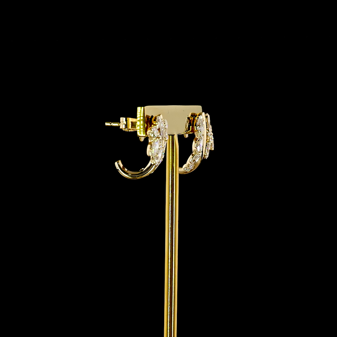 1.68 CTTW Marquise Lab Grown Diamond 57 Earring Size 14.43 (E Color and VS1 Clarity)