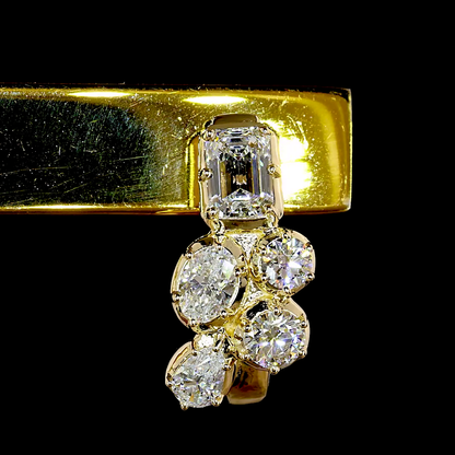 1.24 CTTW MIX Lab Grown Diamond Huggies Earring 16.23mm (E Color and VS1 Clarity)