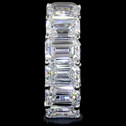 4.10 CTTW Emerald Lab Diamond Huggies Earring (F Color and VS2 Clarity)
