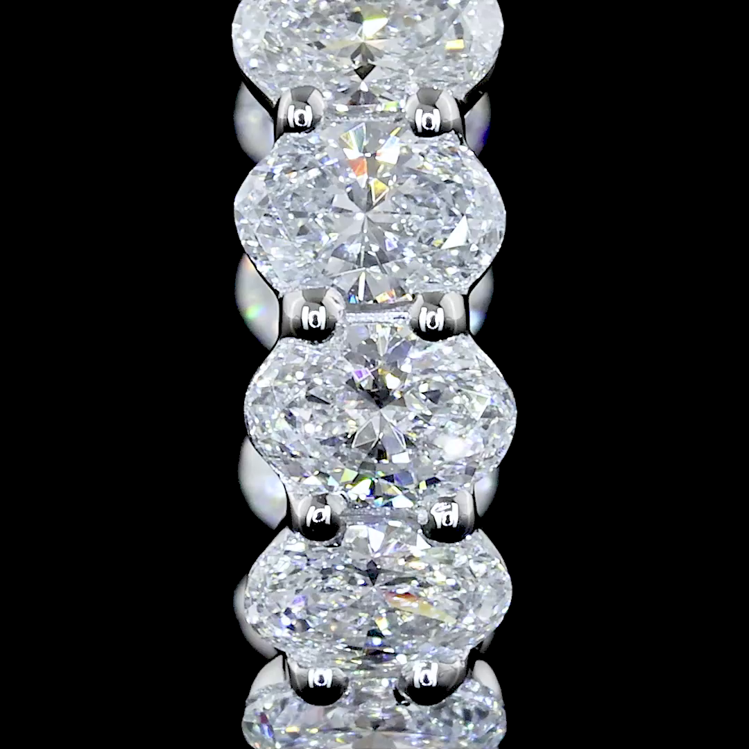 1.97 CTTW Oval Lab Diamond Huggies Earring 14k White Gold (E/F Color and VS/VS1/VS2 Clarity)