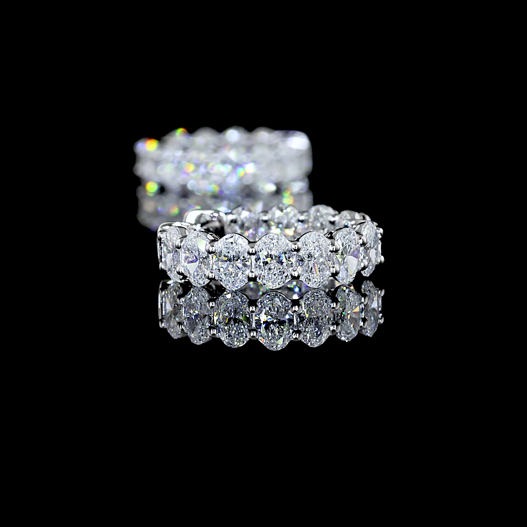 1.97 CTTW Oval Lab Diamond Huggies Earring 14k White Gold (E/F Color and VS/VS1/VS2 Clarity)
