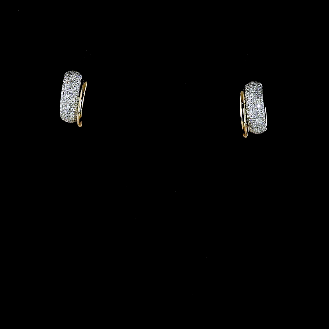 0.69 CTTW Round Lab Grown Diamond Huggies Earring 11.54mm (E Color and VS1 Clarity)