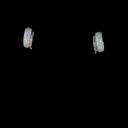 0.69 CTTW Round Lab Grown Diamond Huggies Earring 11.54mm (E Color and VS1 Clarity)