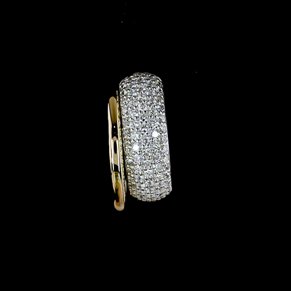 0.69 CTTW Round Lab Grown Diamond Huggies Earring 11.54mm (E Color and VS1 Clarity)