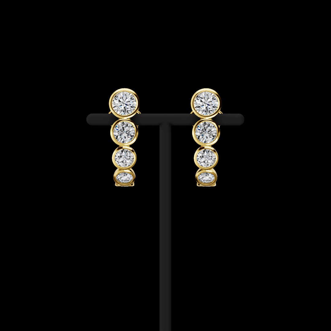 2.76 CTTW Round Lab Grown Diamond 57 Earring Size 20 (E Color and VS1 Clarity)