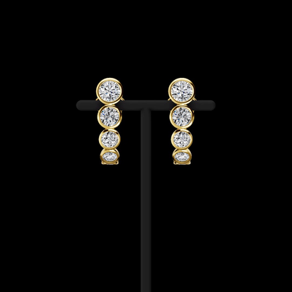 2.76 CTTW Round Lab Grown Diamond 57 Earring Size 20 (E Color and VS1 Clarity)