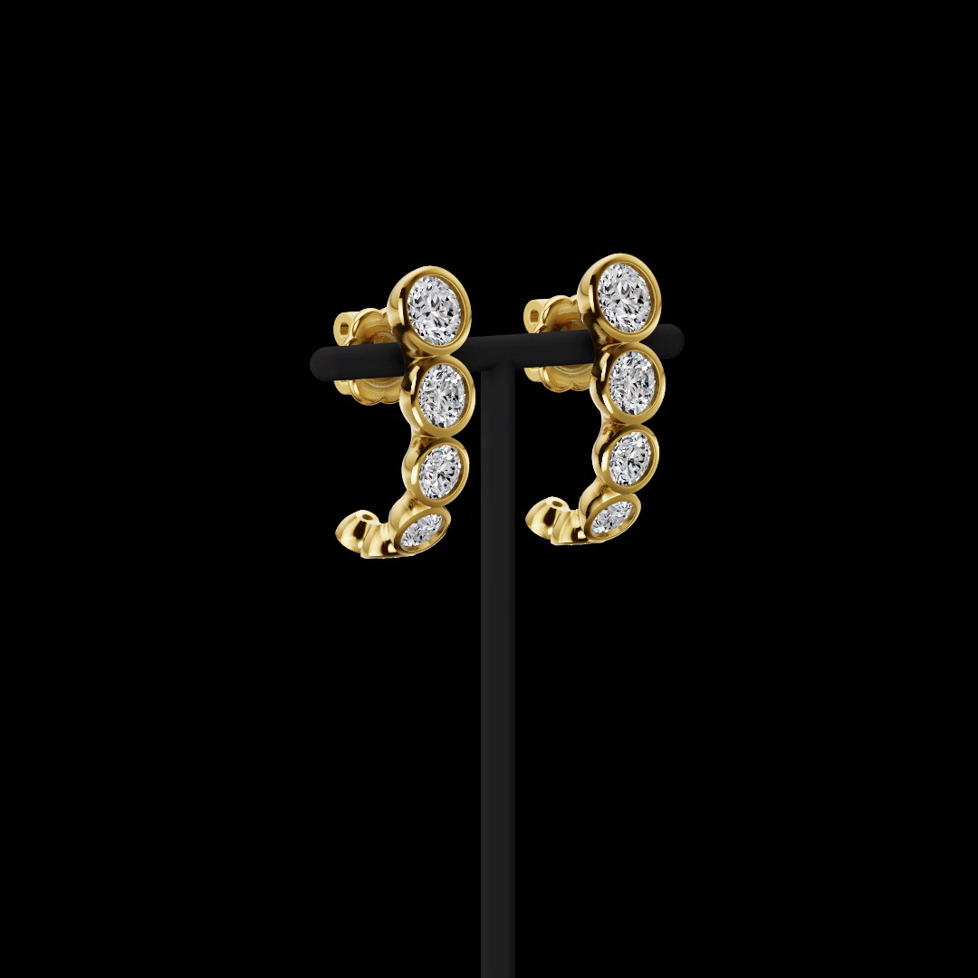 2.76 CTTW Round Lab Grown Diamond 57 Earring Size 20 (E Color and VS1 Clarity)