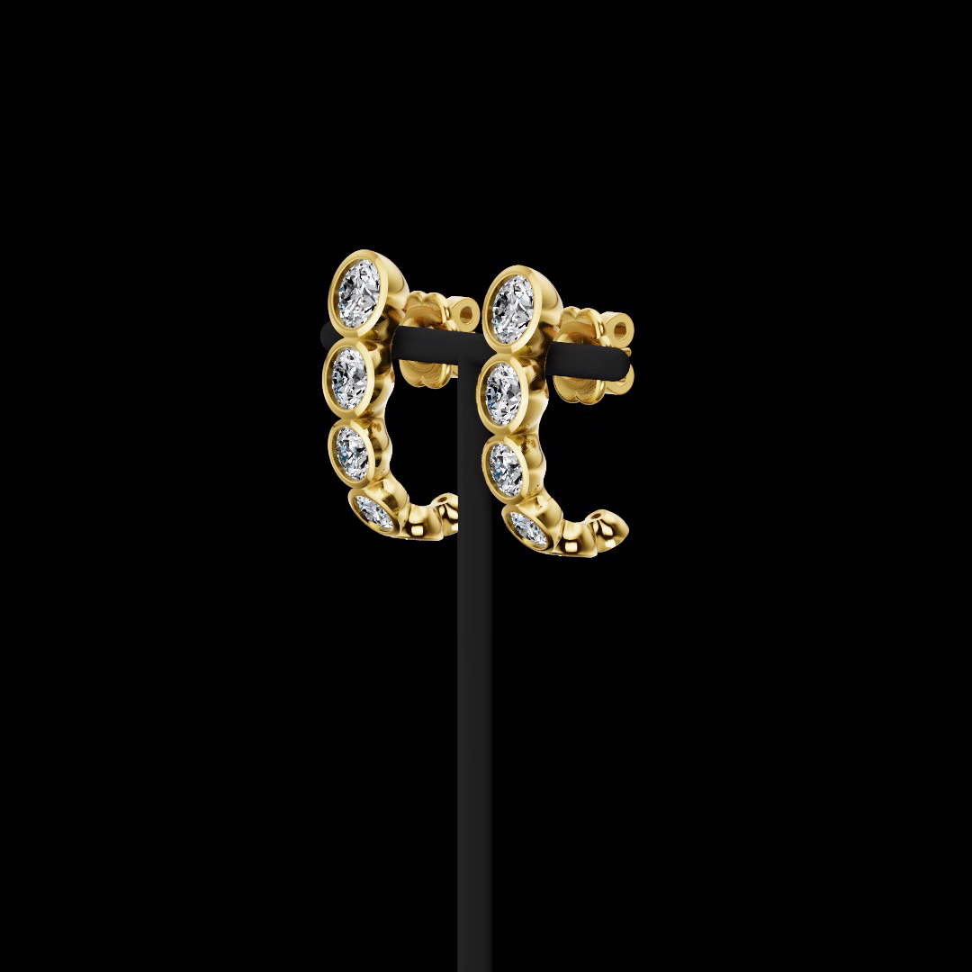 2.76 CTTW Round Lab Grown Diamond 57 Earring Size 20 (E Color and VS1 Clarity)