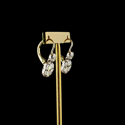 4.48 CTTW Square Antique Cushion Lab Grown Diamond Hanging Earring Size 20.5 (E Color and VVS2 Clarity)